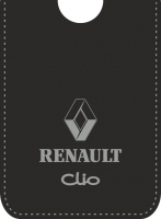 Etui skórzane do kart RENAULT CLIO czarne
